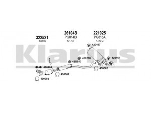 KLARIUS 631102E išmetimo sistema 
 Išmetimo sistema -> Išmetimo sistema, visa
