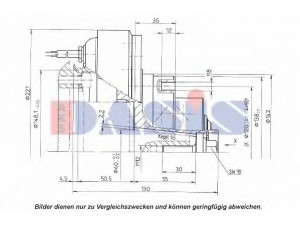 AKS DASIS 851166N magnetinė sankaba, oro kondicionieriaus kompresorius