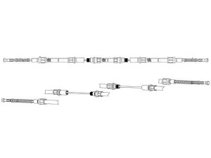 KAWE FO02123 trosas, stovėjimo stabdys 
 Stabdžių sistema -> Valdymo svirtys/trosai
6049290