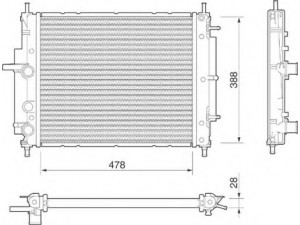 MAGNETI MARELLI 350213175000 radiatorius, variklio aušinimas 
 Aušinimo sistema -> Radiatorius/alyvos aušintuvas -> Radiatorius/dalys
46535007