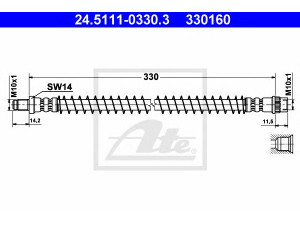 ATE 24.5111-0330.3 stabdžių žarnelė 
 Stabdžių sistema -> Stabdžių žarnelės
4806 55, 4806 55