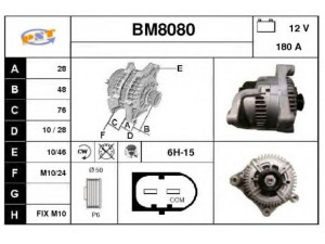 SNRA BM8080 kintamosios srovės generatorius
12317524972, 12317525440, 12317540990