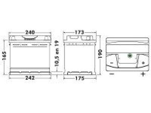 EXIDE 562 19 starterio akumuliatorius; starterio akumuliatorius
000 915 105 AC, 000 915 105 AD