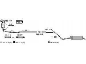 ERNST 190084 išmetimo sistema 
 Išmetimo sistema -> Išmetimo sistema, visa