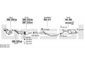BOSAL 062.994.10 išmetimo sistema 
 Išmetimo sistema -> Išmetimo sistema, visa