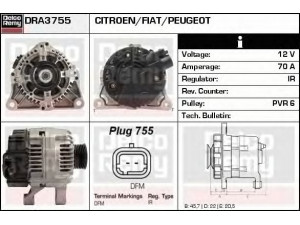 DELCO REMY DRA3755 kintamosios srovės generatorius 
 Elektros įranga -> Kint. sr. generatorius/dalys -> Kintamosios srovės generatorius