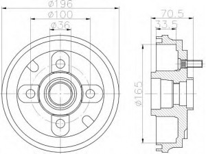 HELLA 8DT 355 301-081 stabdžių būgnas 
 Stabdžių sistema -> Būgninis stabdys -> Stabdžių būgnas
4240397205, 4240397205000