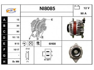 SNRA NI8085 kintamosios srovės generatorius
A3TB0771, 231005M310
