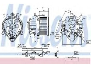 NISSENS 87042 vidaus pūtiklis 
 Šildymas / vėdinimas -> Orpūtė/dalys
6441K4, 6441N3