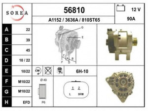 EAI 56810 kintamosios srovės generatorius 
 Elektros įranga -> Kint. sr. generatorius/dalys -> Kintamosios srovės generatorius
9642879780