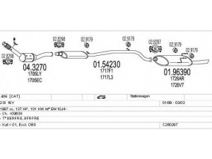 MTS C260297006205 išmetimo sistema 
 Išmetimo sistema -> Išmetimo sistema, visa