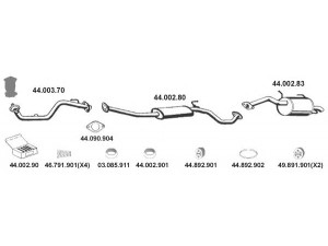 EBERSPÄCHER 442158 išmetimo sistema 
 Išmetimo sistema -> Išmetimo sistema, visa