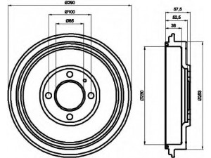 HELLA 8DT 355 300-811 stabdžių būgnas 
 Stabdžių sistema -> Būgninis stabdys -> Stabdžių būgnas
6K9609617, 6K9609617, 6K9609617