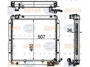 HELLA 8MK 376 754-681 radiatorius, variklio aušinimas
252 750 100 363