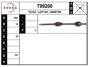 EAI T99200 kardaninis velenas