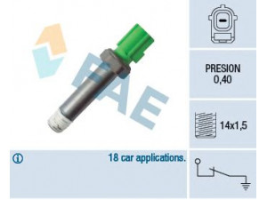 FAE 12616 alyvos slėgio jungiklis 
 Variklis -> Variklio elektra
4R8Q9278AB, JDE3131, 1316119, LR000281