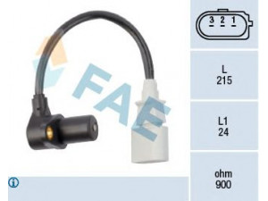 FAE 79048 RPM jutiklis, variklio valdymas 
 Elektros įranga -> Jutikliai
06A 906 433 G, 06A 906 433 L, 06A 906 433 G