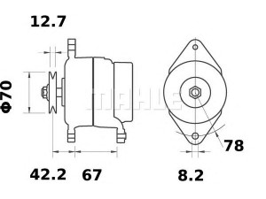 MAHLE ORIGINAL MG 498 kintamosios srovės generatorius
N39528