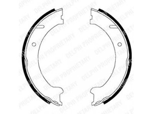 DELPHI LS1832 stabdžių trinkelių komplektas, stovėjimo stabdis 
 Stabdžių sistema -> Rankinis stabdys
272249, 2722494, 30666345