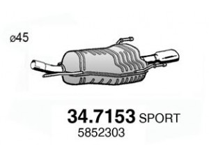 ASSO 34.7153 galinis duslintuvas 
 Išmetimo sistema -> Duslintuvas
5852303