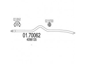 MTS 01.70062 išleidimo kolektorius 
 Išmetimo sistema -> Išmetimo vamzdžiai
4096135