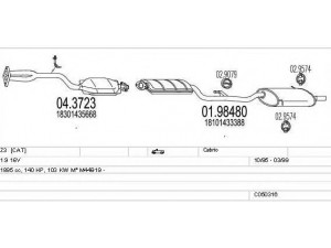MTS C050316009634 išmetimo sistema 
 Išmetimo sistema -> Išmetimo sistema, visa