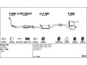 FENNO MI812 išmetimo sistema 
 Išmetimo sistema -> Išmetimo sistema, visa