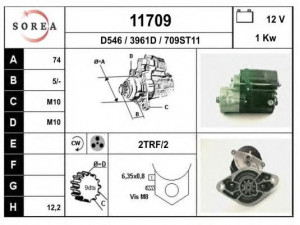EAI 11709 starteris 
 Elektros įranga -> Starterio sistema -> Starteris
2810010040