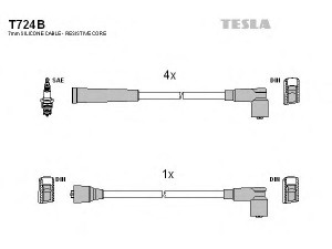 TESLA T724B uždegimo laido komplektas 
 Kibirkšties / kaitinamasis uždegimas -> Uždegimo laidai/jungtys