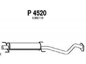 FENNO P4520 vidurinis duslintuvas 
 Išmetimo sistema -> Duslintuvas
5852065, 5852110, 5852202, 5852712
