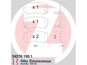 ZIMMERMANN 24276.150.1 stabdžių trinkelių rinkinys, diskinis stabdys 
 Techninės priežiūros dalys -> Papildomas remontas
583020XA00, 5830207A00, 5830207A10