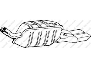 BOSAL 185-229 galinis duslintuvas 
 Išmetimo sistema -> Duslintuvas
8 52 007, 8 52 897, 90354768, 90392615