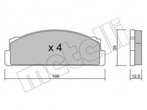METELLI 22-0001-1 stabdžių trinkelių rinkinys, diskinis stabdys
4434817