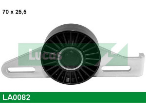 LUCAS ENGINE DRIVE LA0082 įtempiklio skriemulys, V formos rumbuotas diržas 
 Diržinė pavara -> V formos rumbuotas diržas/komplektas -> Įtempiklio skriemulys