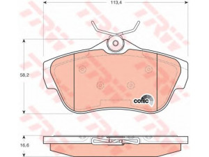 TRW GDB1740 stabdžių trinkelių rinkinys, diskinis stabdys 
 Techninės priežiūros dalys -> Papildomas remontas
425367, 425368, 425497, 71770052