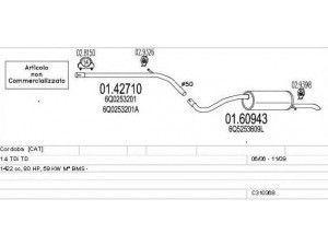 MTS C310368015990 išmetimo sistema 
 Išmetimo sistema -> Išmetimo sistema, visa