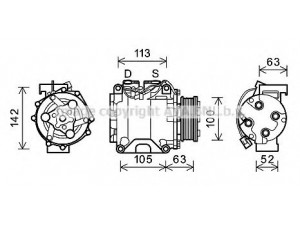 AVA QUALITY COOLING HDK237 kompresorius, oro kondicionierius 
 Oro kondicionavimas -> Kompresorius/dalys
38810PNB006