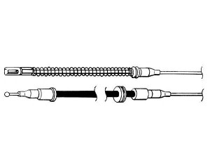 CEF OP02162 trosas, stovėjimo stabdys 
 Stabdžių sistema -> Valdymo svirtys/trosai
522593, 90373926, 90373926