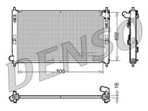 DENSO DRM45023 radiatorius, variklio aušinimas 
 Aušinimo sistema -> Radiatorius/alyvos aušintuvas -> Radiatorius/dalys
1350A297, MN156092