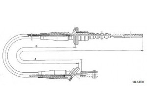 CABOR 18.6100 sankabos trosas 
 Dviratė transporto priemonės -> Kabeliai ir tachometro velenaai -> Sankabos trosas
2371063B10, 2371071C10, 2371082663