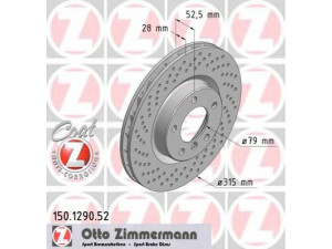 ZIMMERMANN 150.1290.52 stabdžių diskas 
 Stabdžių sistema -> Diskinis stabdys -> Stabdžių diskas
3411 2 227 171