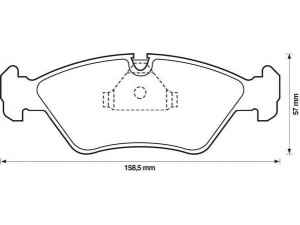 JURID 571542J stabdžių trinkelių rinkinys, diskinis stabdys 
 Techninės priežiūros dalys -> Papildomas remontas
34111153203, 34111154611, 34111154612