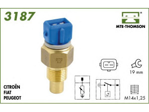 MTE-THOMSON 3187 siuntimo blokas, aušinimo skysčio temperatūra 
 Variklis -> Variklio elektra
0242 68, 0242 85, 0242 87, 96 018 422