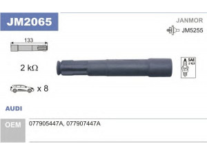 JANMOR JM2065 kamštis, ritė 
 Kibirkšties / kaitinamasis uždegimas -> Uždegimo laidai/jungtys
077905447A