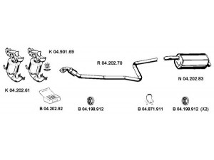 EBERSPÄCHER 042386 išmetimo sistema 
 Išmetimo sistema -> Išmetimo sistema, visa