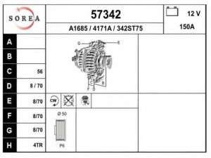 EAI 57342 kintamosios srovės generatorius
2721540002, A2721540002