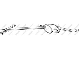 BOSAL 283-543 vidurinis duslintuvas 
 Išmetimo sistema -> Duslintuvas
8 52 250, 91 57 087, 8 52 250, 91 57 087