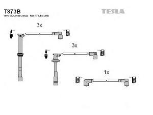 TESLA T873B uždegimo laido komplektas 
 Kibirkšties / kaitinamasis uždegimas -> Uždegimo laidai/jungtys
KF3318140B, KF3318140C, KF3318140E