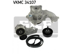 SKF VKMC 34107 vandens siurblys + V formos rumbuotas diržas, komplektas 
 Diržinė pavara -> Dirželio skriemulys
074 145 933 P, 11 28 8 573 252