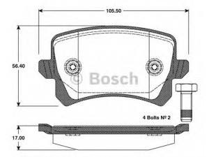 BOSCH 0 986 TB3 125 stabdžių trinkelių rinkinys, diskinis stabdys 
 Techninės priežiūros dalys -> Papildomas remontas
1K0 698 451 L, 3AA 698 451, 1K0 698 451 L